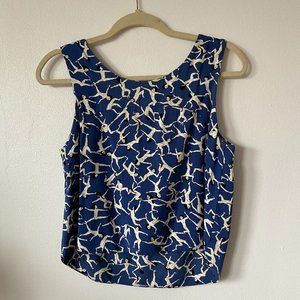 Bimba y Lola Blue Nudes Print Top in Sz 0